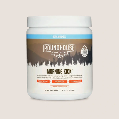 ROUNDHOUSE PROVISION Morning Kick Greens, Strawberry Lemonade, 30 Servings